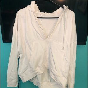 White oversized hoodie